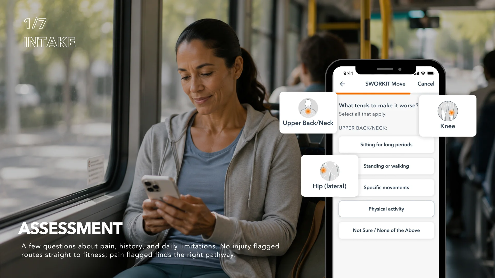 How Sworkit Move works — step 1