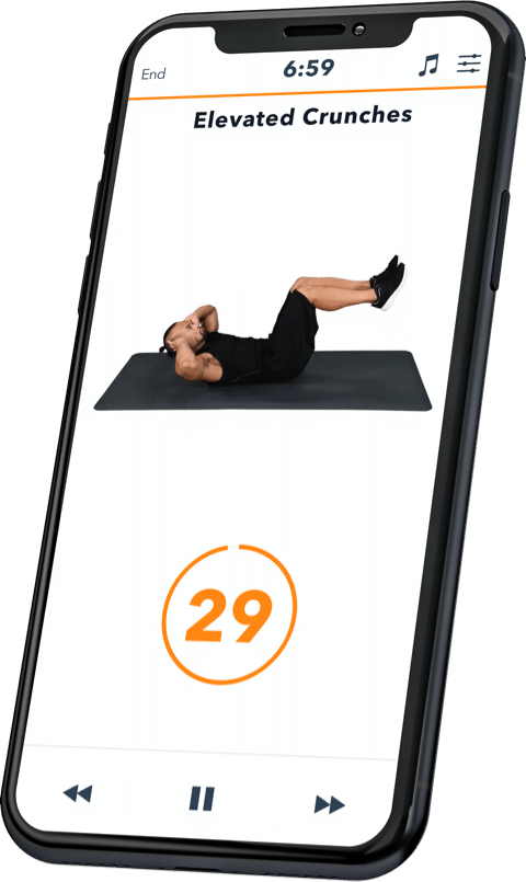Sworkit App showing Crunches