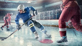 hockey player on the ice