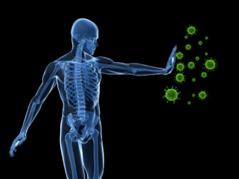 Depiction of a body fighting disease, boost your immune system.